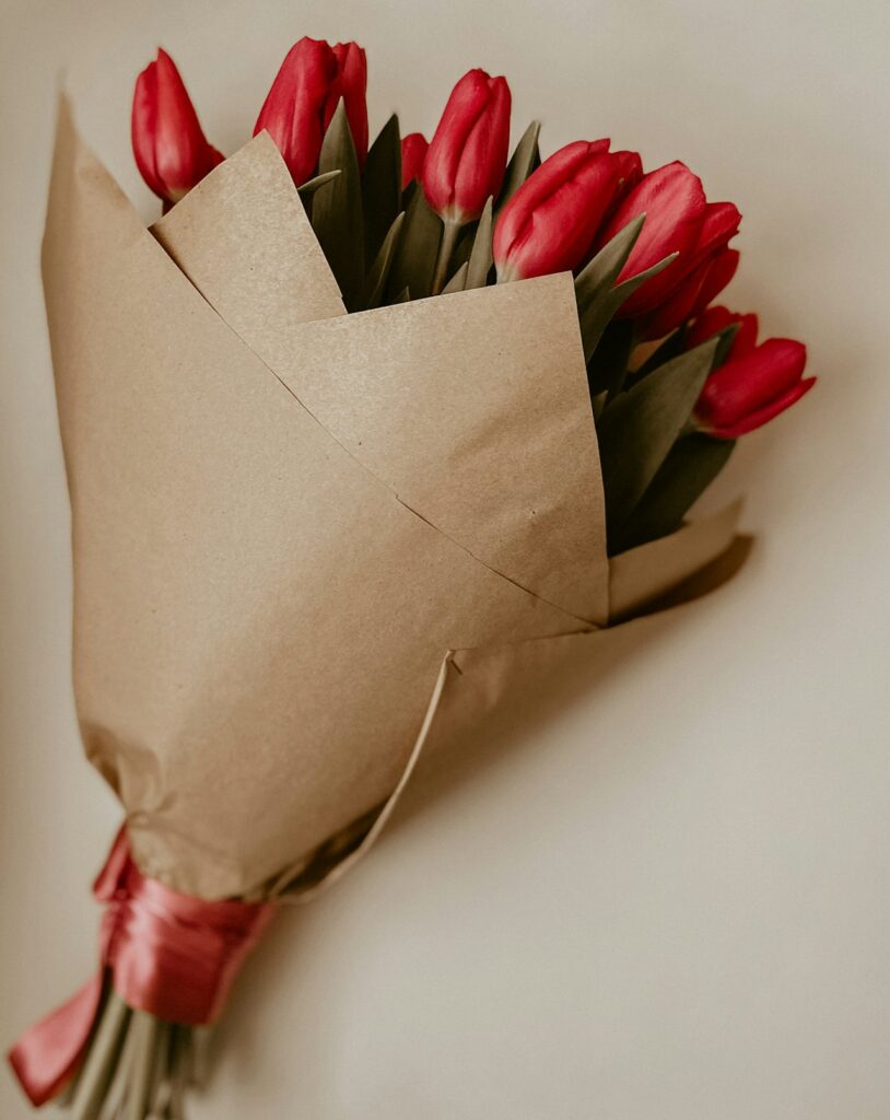 Mini Buquê Romântico de Tulipas